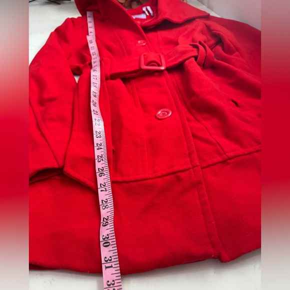 Lamasini Women's Vibrant Red Trench Coat - Picture 11 of 15